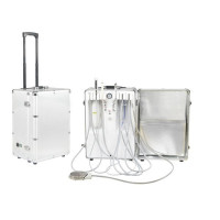 Мобильная портативная стоматологическая установка в чемодане на 4-6 инструментов - A35 (Китай)